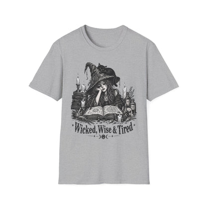 Wicked Wise & Tired Funny Exhausted Witch Mom T-Shirt