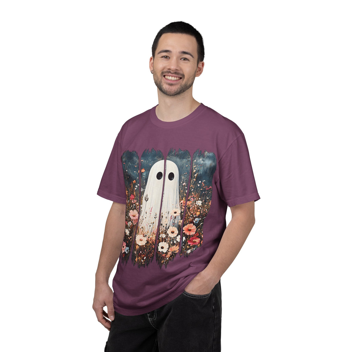 Floral Ghost Wildflower Halloween Comfort Colors T-Shirt