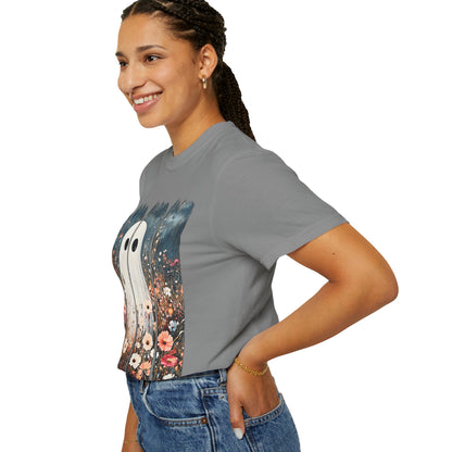 Floral Ghost Wildflower Halloween Comfort Colors T-Shirt