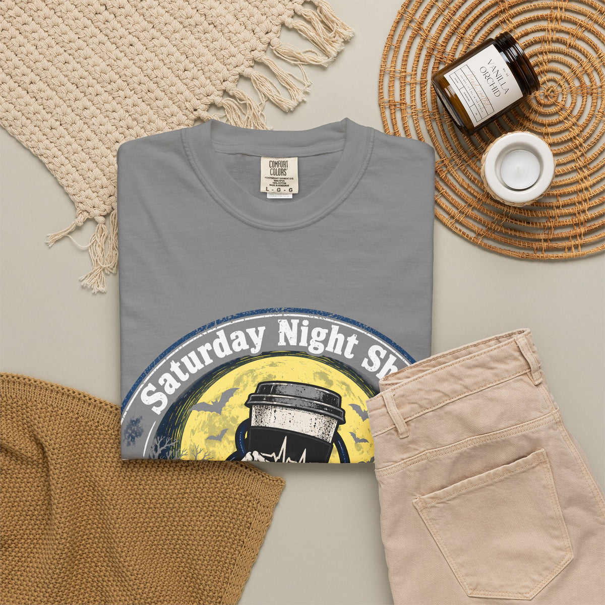 Saturday Night Shift Halloween 2026 Comfort Colors Tee