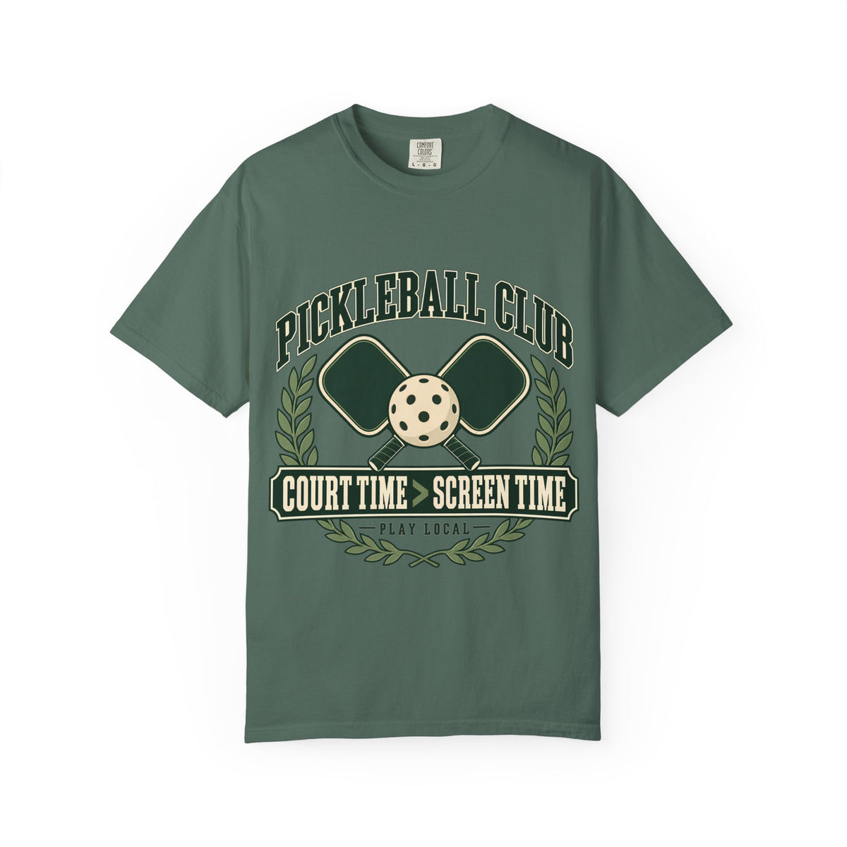 Pickleball Club Court Time Over Screen Time Comfort Colors Tee