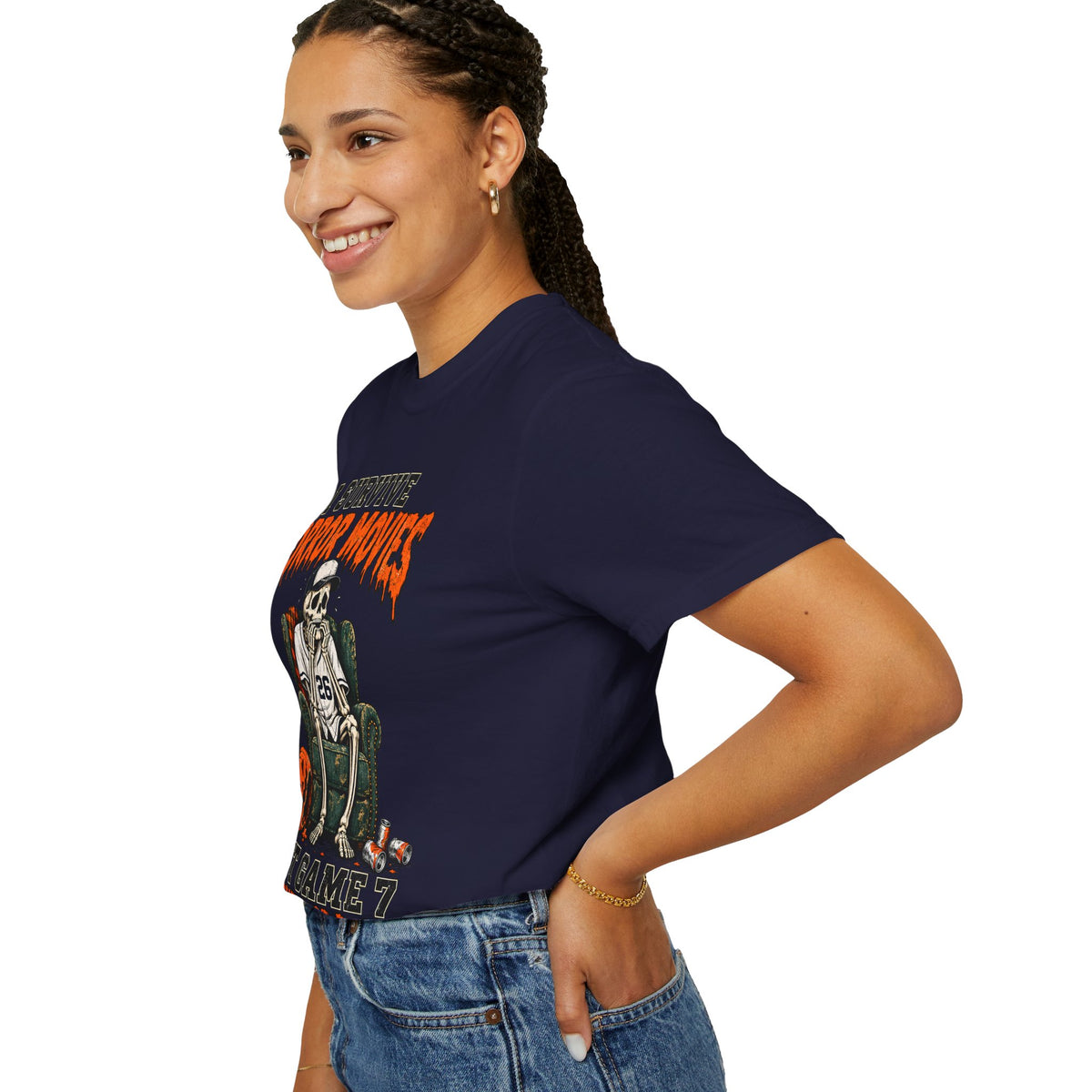 Horror Movies Game 7 Baseball Comfort Colors T-Shirt