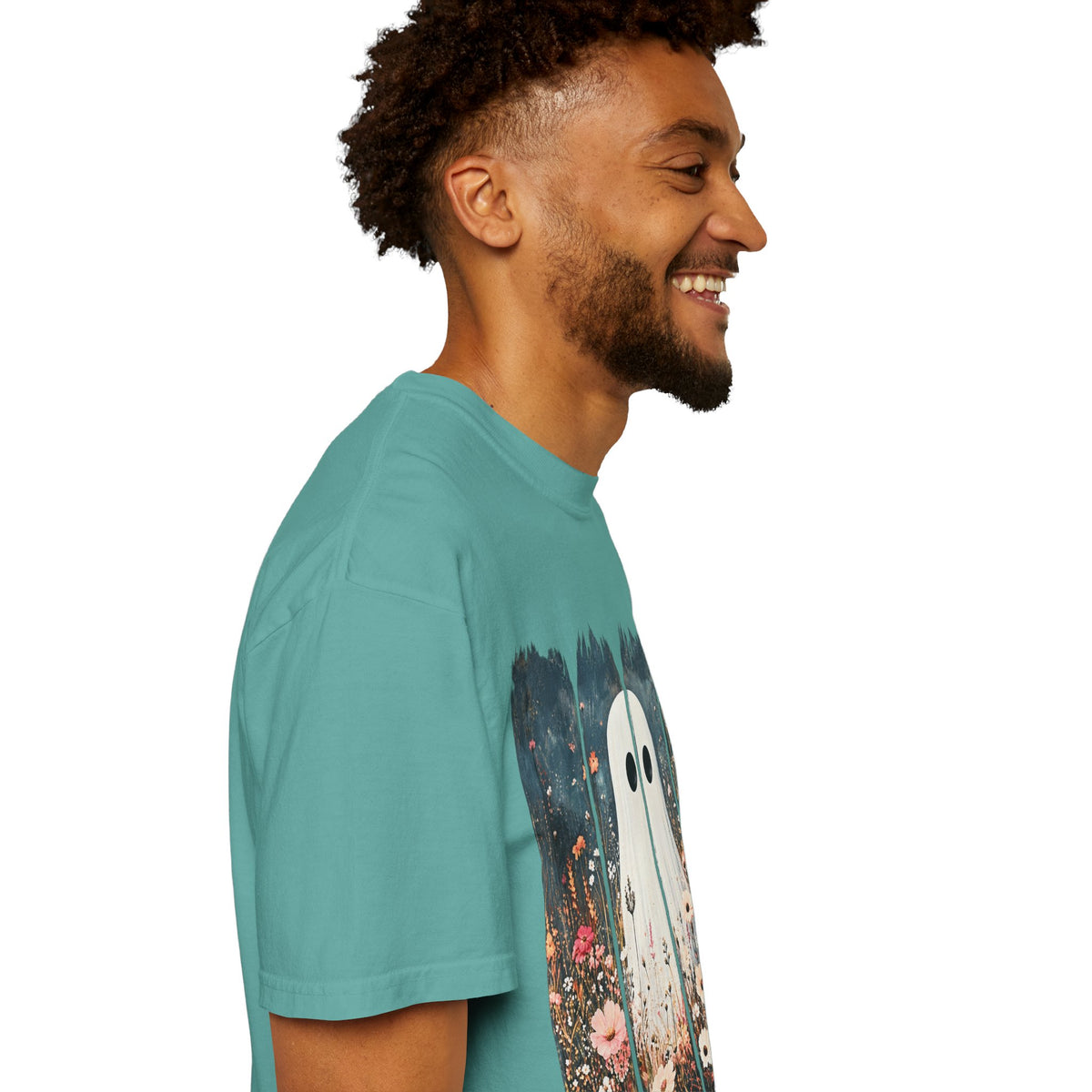 Floral Ghost Wildflower Halloween Comfort Colors T-Shirt