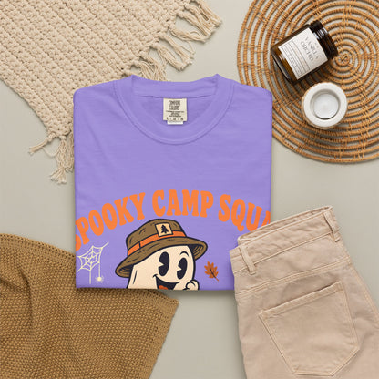 Spooky Camp Squad Campfires & Cobwebs Comfort Colors Tee