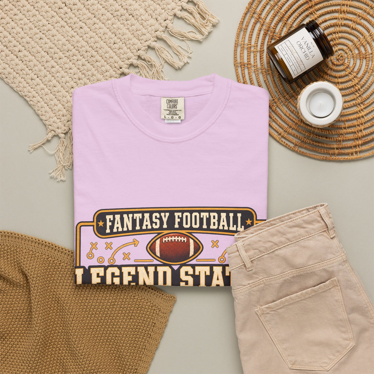 Fantasy Football Legend Status Confirmed Comfort Colors Tee