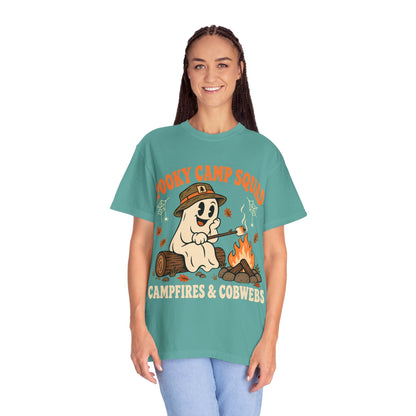 Spooky Camp Squad Campfires & Cobwebs Comfort Colors Tee