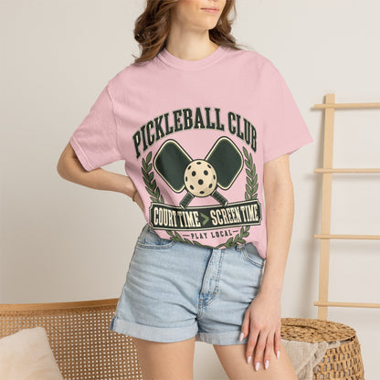 Pickleball Club Court Time Over Screen Time Comfort Colors Tee