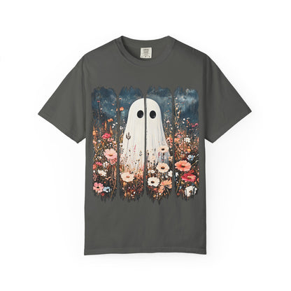 Floral Ghost Wildflower Halloween Comfort Colors T-Shirt