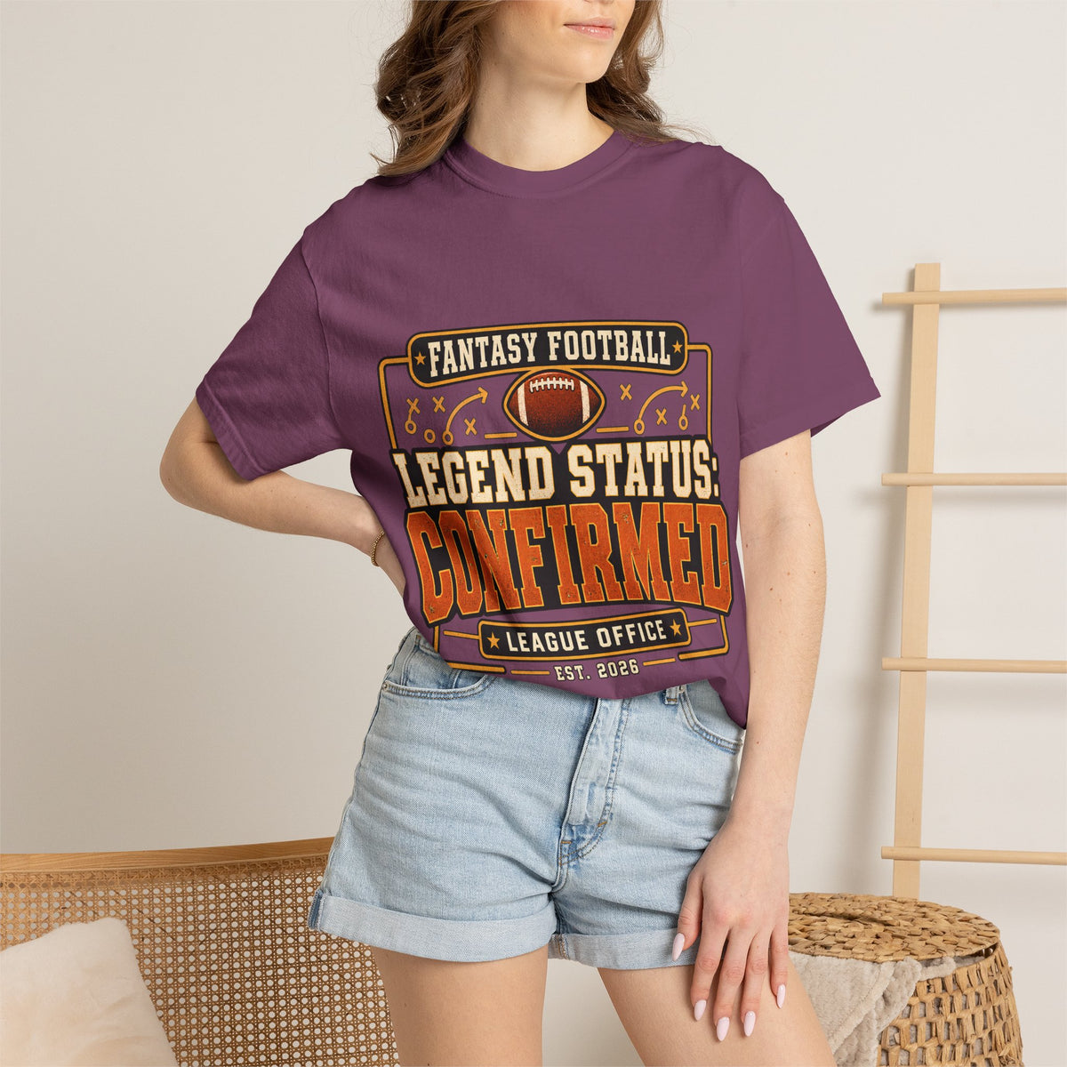 Fantasy Football Legend Status Confirmed Comfort Colors Tee