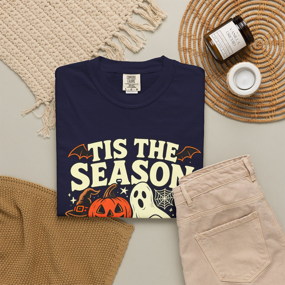 Tis the Season Spooky Halloween Comfort Colors Graphic Tee