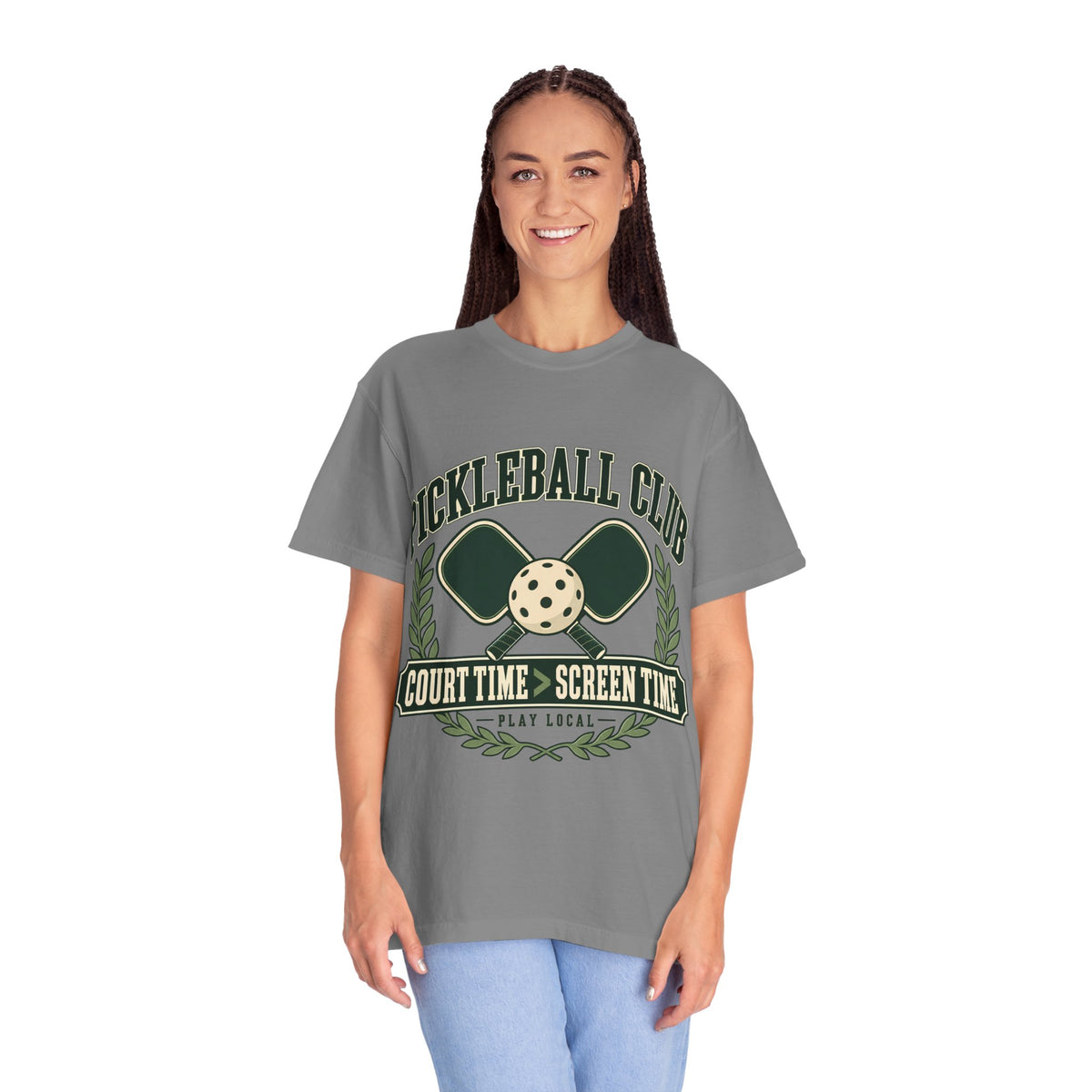 Pickleball Club Court Time Over Screen Time Comfort Colors Tee