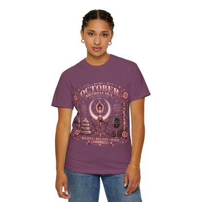 In My October Birthday Era Wellness Club Comfort Colors Tee