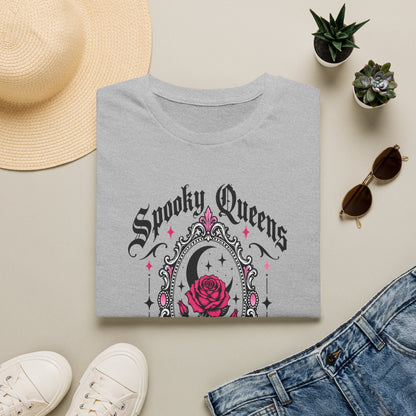Spooky Queens Are Born In October Shirt – Gothic Rose Halloween Birthday Tee
