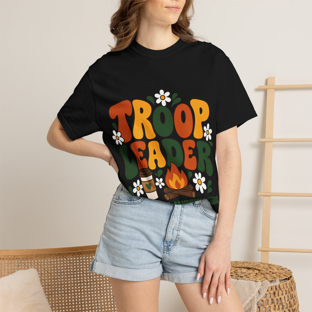 Troop Leader Coffee Campfires Chaos Comfort Colors Tee