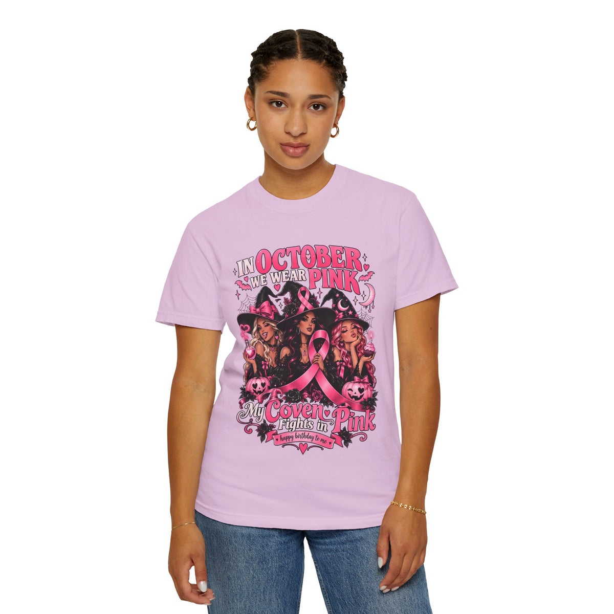 In October We Wear Pink My Coven Fights in Pink Tee