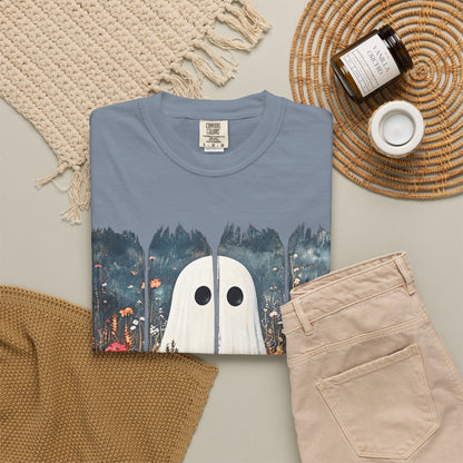Floral Ghost Wildflower Halloween Comfort Colors T-Shirt
