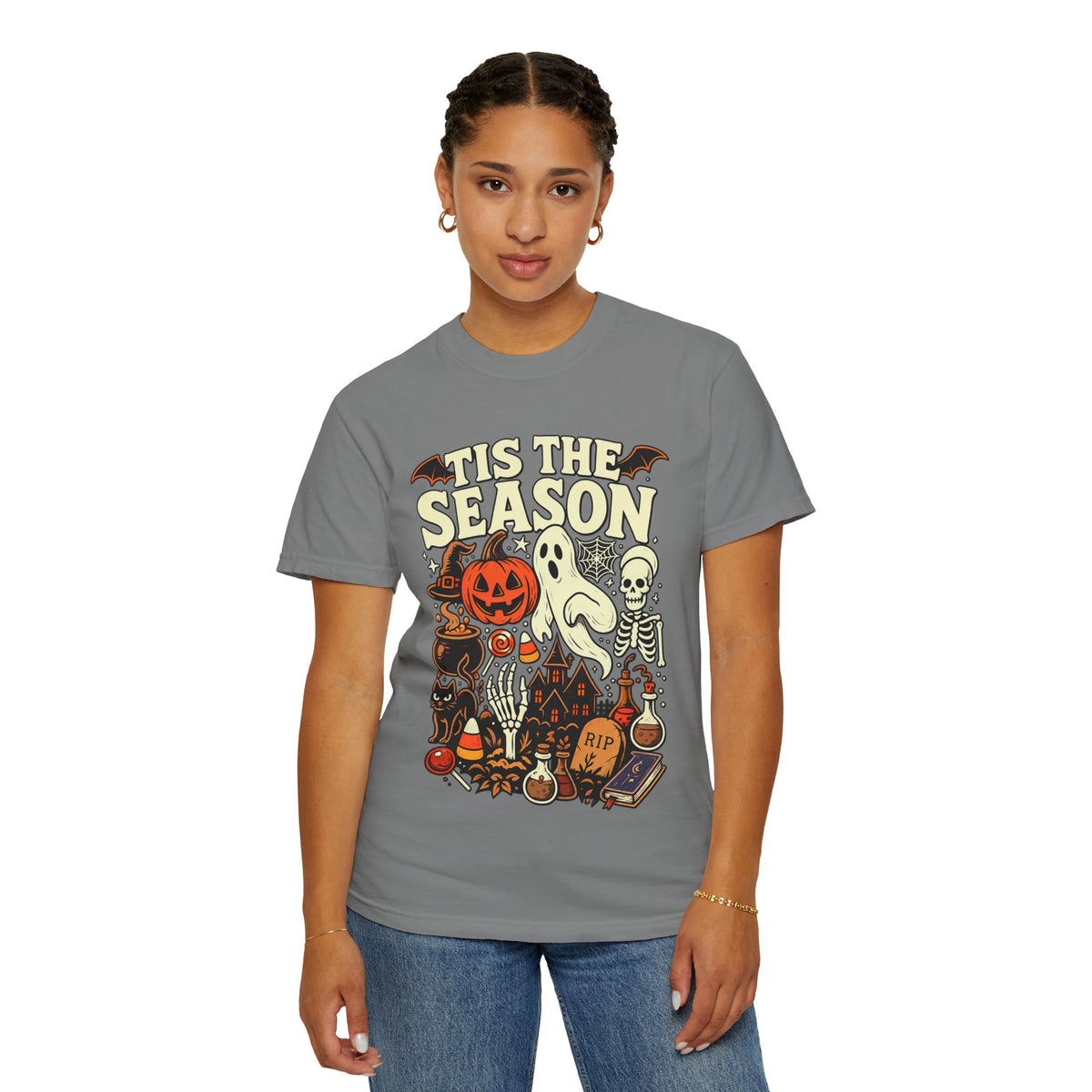 Tis the Season Spooky Halloween Comfort Colors Graphic Tee
