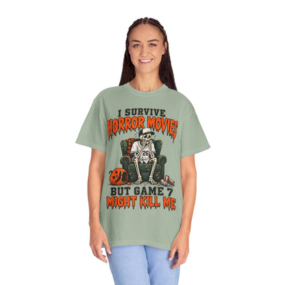 Horror Movies Game 7 Baseball Comfort Colors T-Shirt