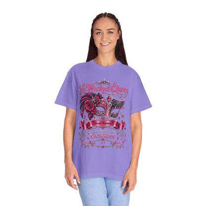Personalized Wicked Queen October Birthday Comfort Colors Tee