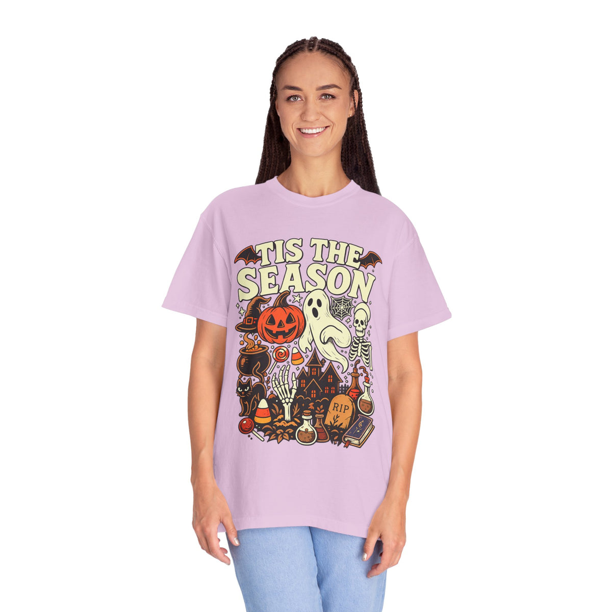 Tis the Season Spooky Halloween Comfort Colors Graphic Tee