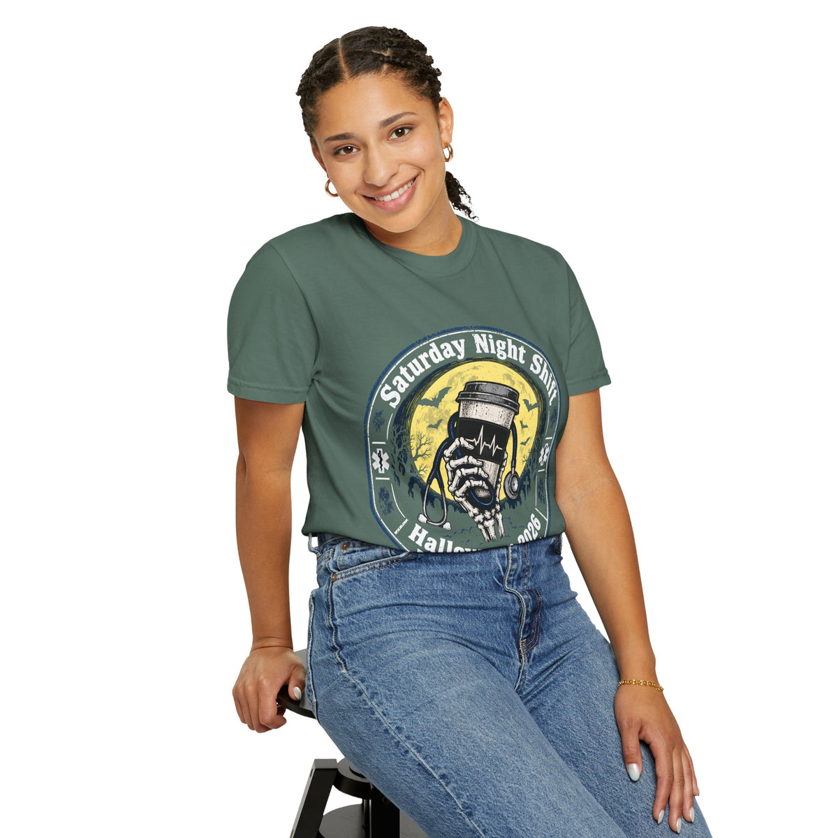 Saturday Night Shift Halloween 2026 Comfort Colors Tee
