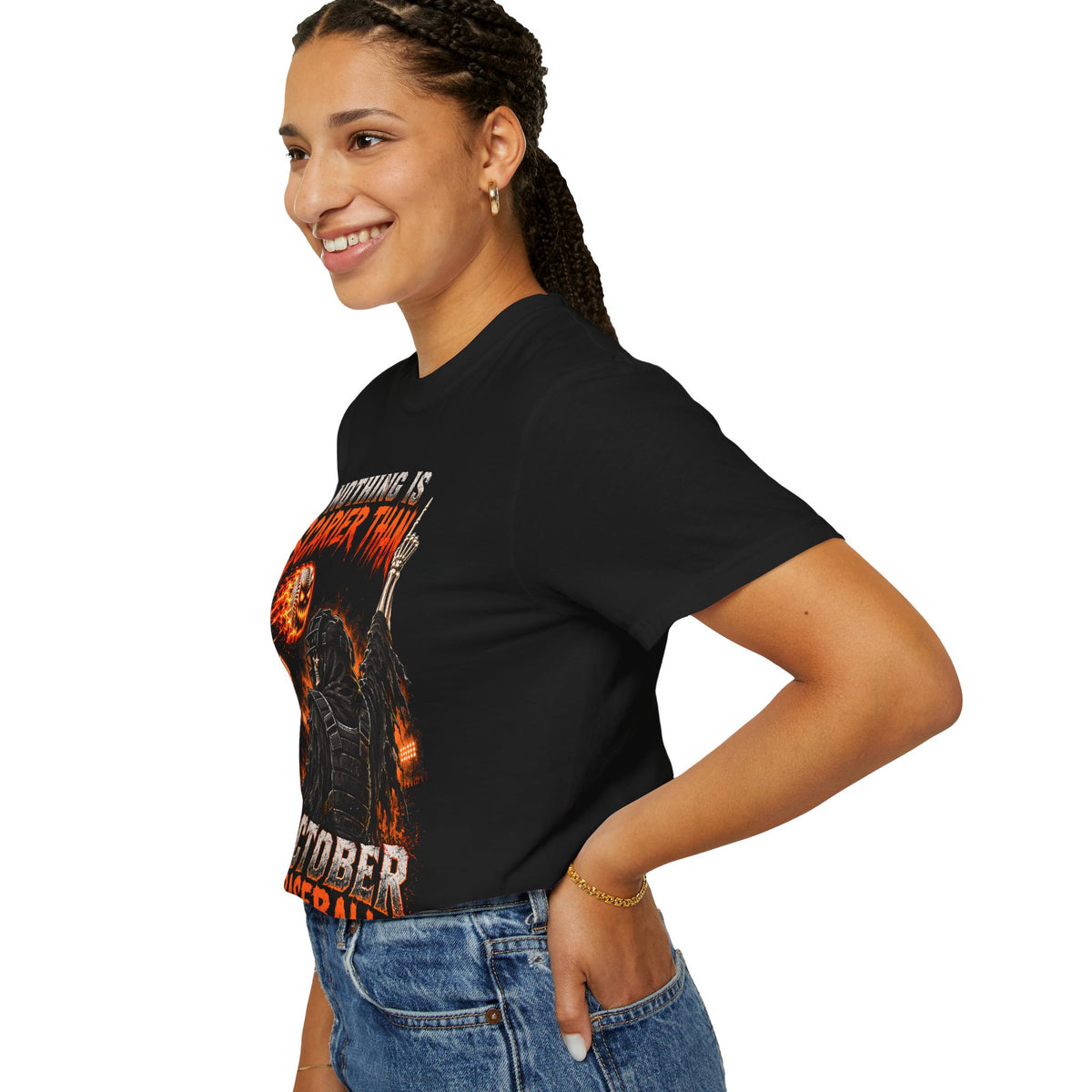 October Baseball Halloween Comfort Colors Graphic T-Shirt