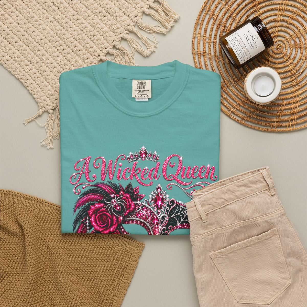 Personalized Wicked Queen October Birthday Comfort Colors Tee