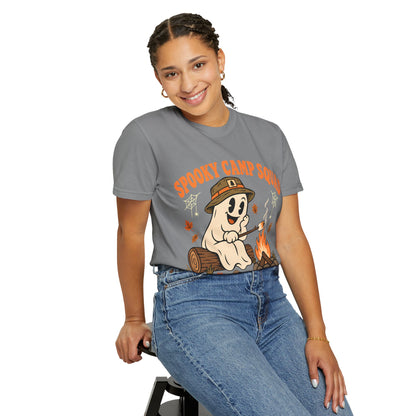 Spooky Camp Squad Campfires & Cobwebs Comfort Colors Tee
