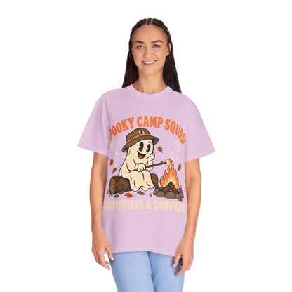 Spooky Camp Squad Campfires & Cobwebs Comfort Colors Tee
