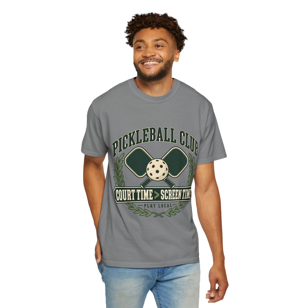 Pickleball Club Court Time Over Screen Time Comfort Colors Tee