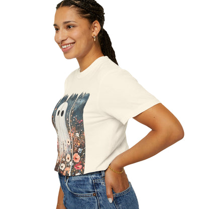 Floral Ghost Wildflower Halloween Comfort Colors T-Shirt
