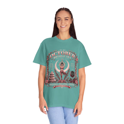 In My October Birthday Era Wellness Club Comfort Colors Tee