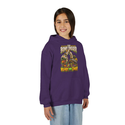 The Bone Digger Ready for Candy Youth Halloween Hoodie