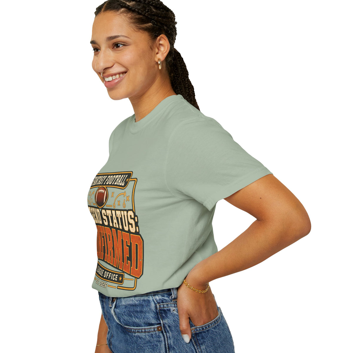 Fantasy Football Legend Status Confirmed Comfort Colors Tee