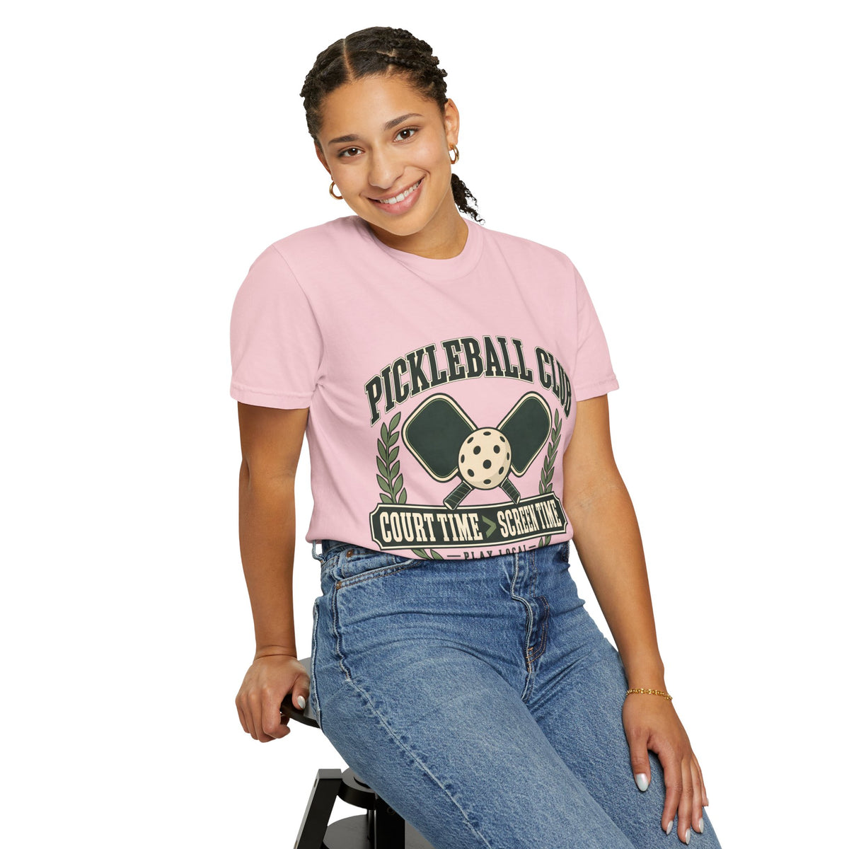 Pickleball Club Court Time Over Screen Time Comfort Colors Tee
