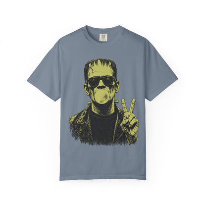 Frankenstein Bubblegum Peace Sign Comfort Colors T-Shirt