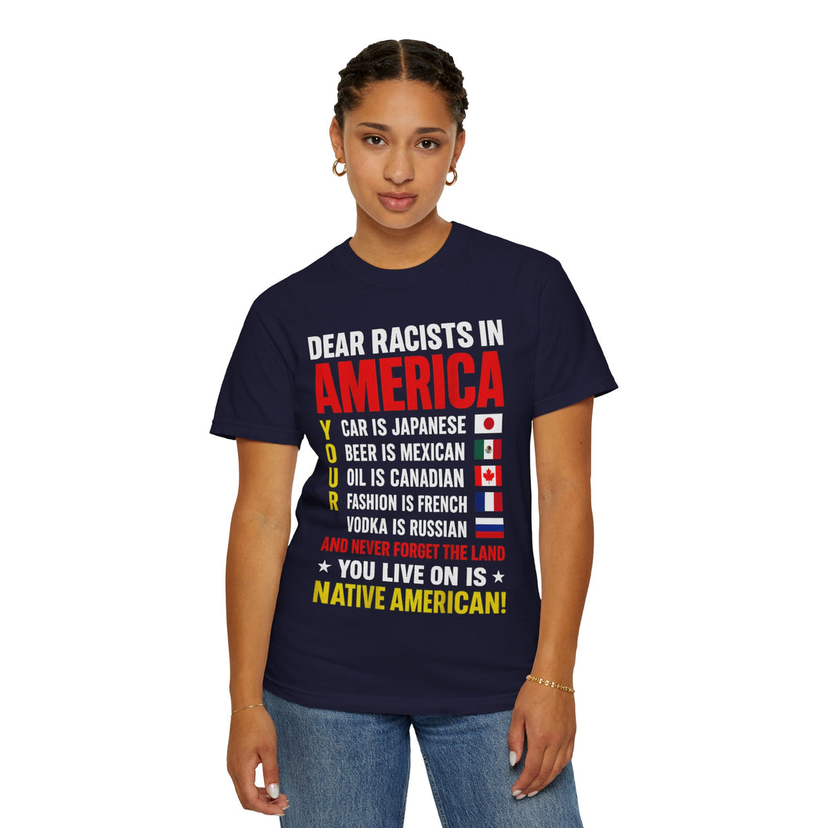 Dear Racists in America Anti-Racism Comfort Colors Tee