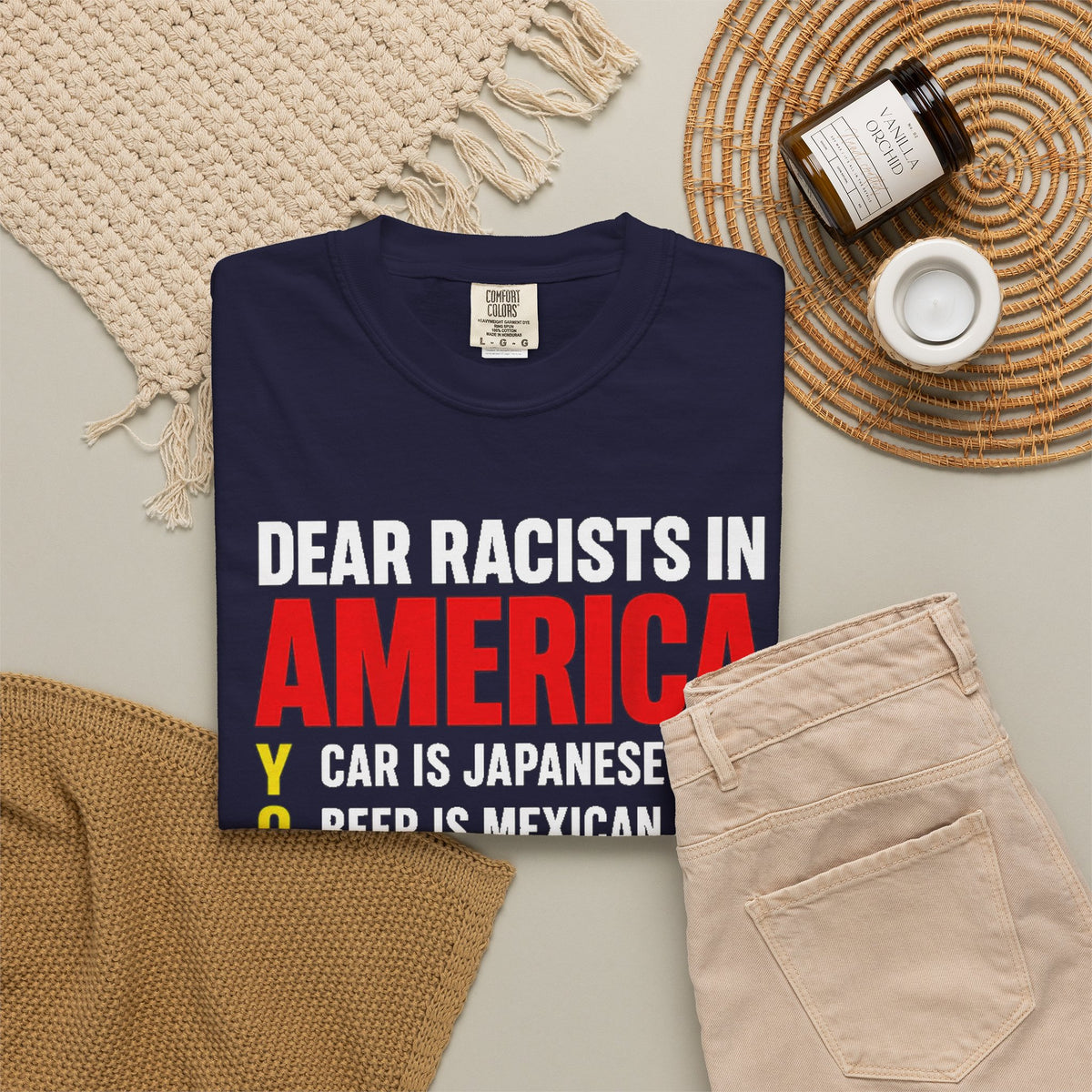 Dear Racists in America Anti-Racism Comfort Colors Tee