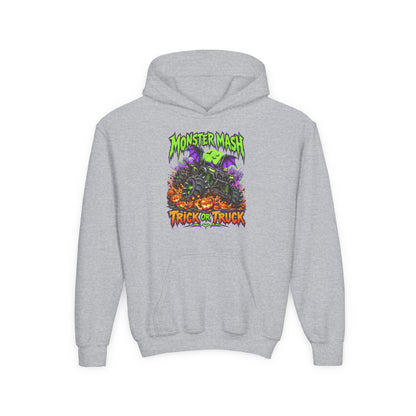 Monster Mash Trick or Truck Youth Halloween Hoodie