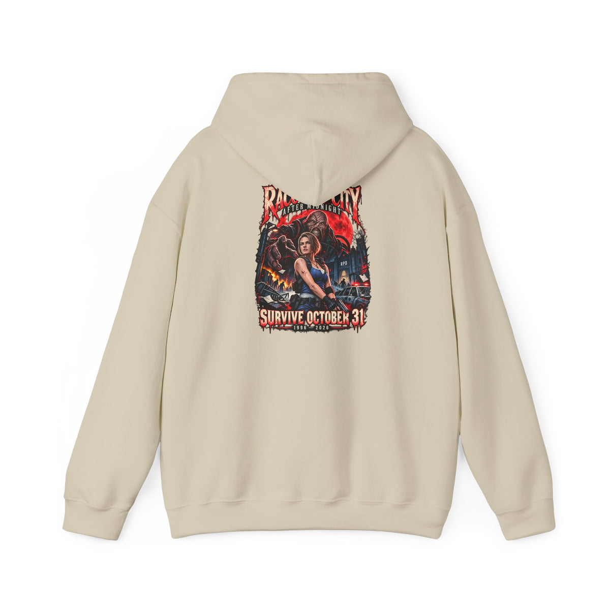 Raccoon City After Midnight Halloween Gildan 18500 Hoodie