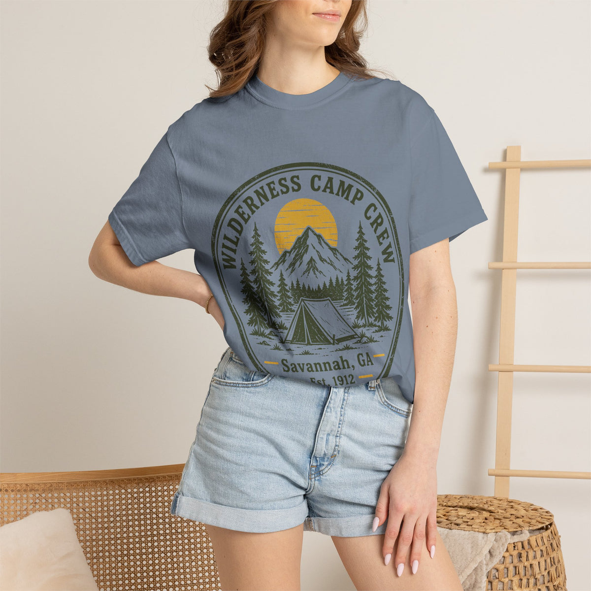 Wilderness Camp Crew Savannah GA Comfort Colors Tee