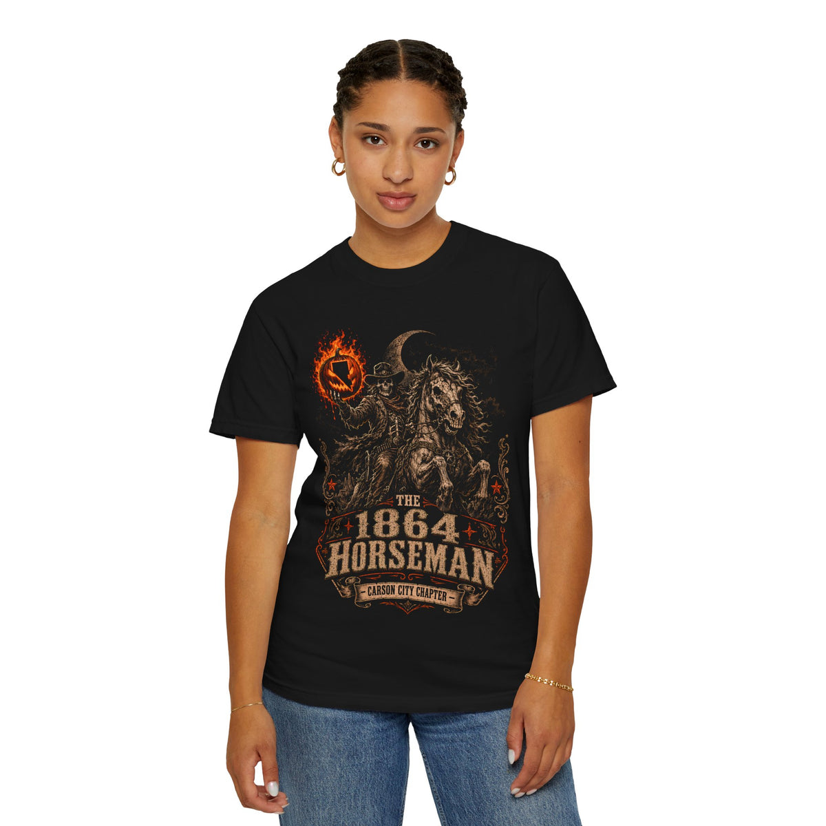 The 1864 Horseman Carson City Halloween Comfort Colors Tee