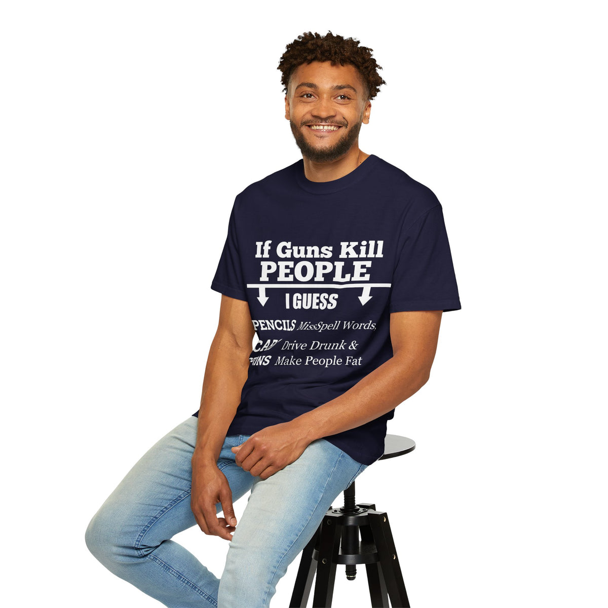 If Guns Kill People Funny Firearm Statement Comfort Colors Tee
