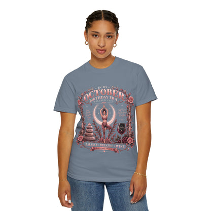 In My October Birthday Era Wellness Club Comfort Colors Tee