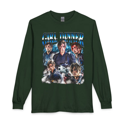 Girl Dinner Survival Horror Gildan Heavy Cotton Long Sleeve Tee