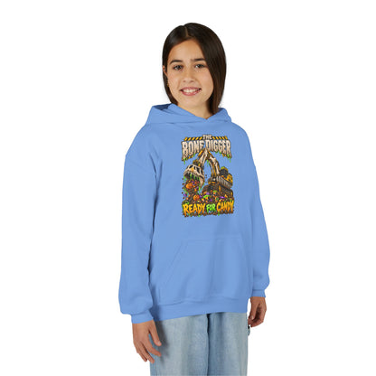 The Bone Digger Ready for Candy Youth Halloween Hoodie
