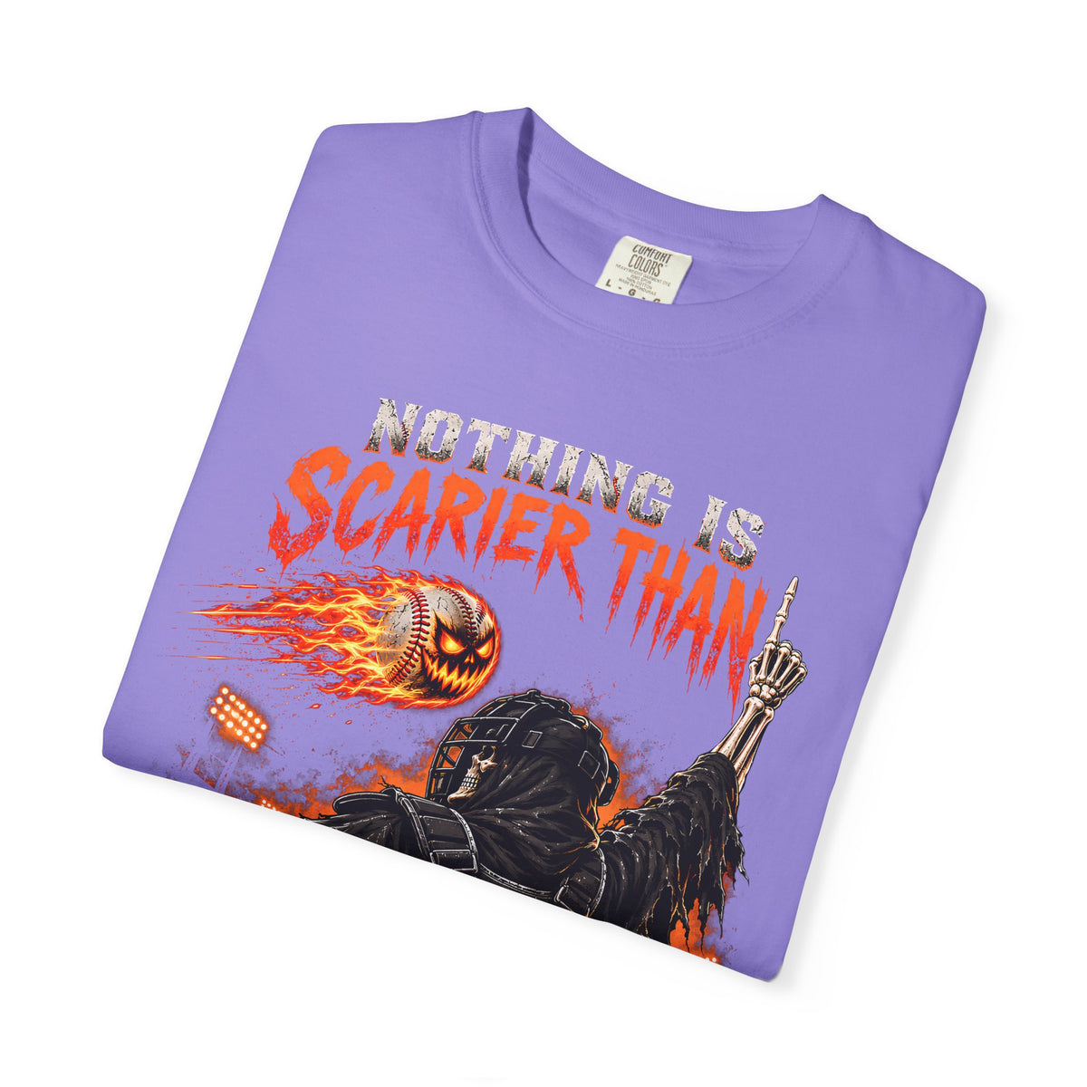 October Baseball Halloween Comfort Colors Graphic T-Shirt