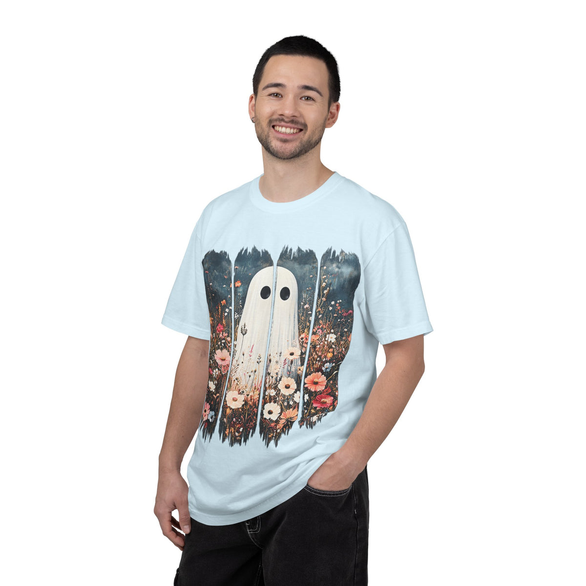 Floral Ghost Wildflower Halloween Comfort Colors T-Shirt