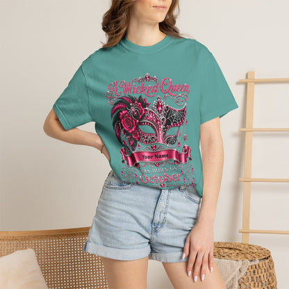 Personalized Wicked Queen October Birthday Comfort Colors Tee