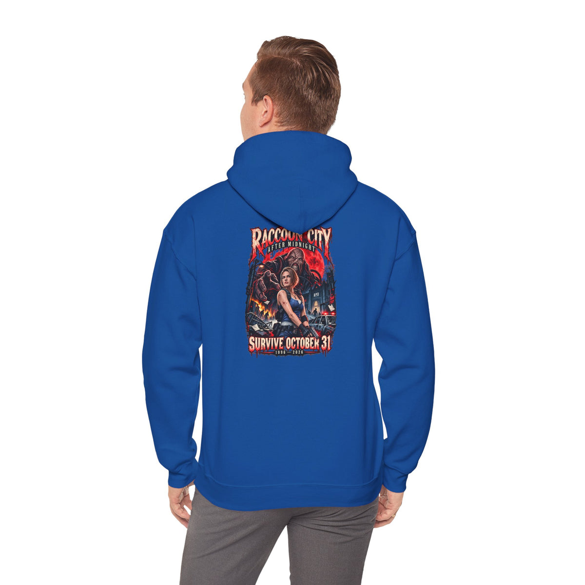 Raccoon City After Midnight Halloween Gildan 18500 Hoodie